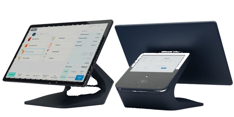 Dual POS station with customer display
