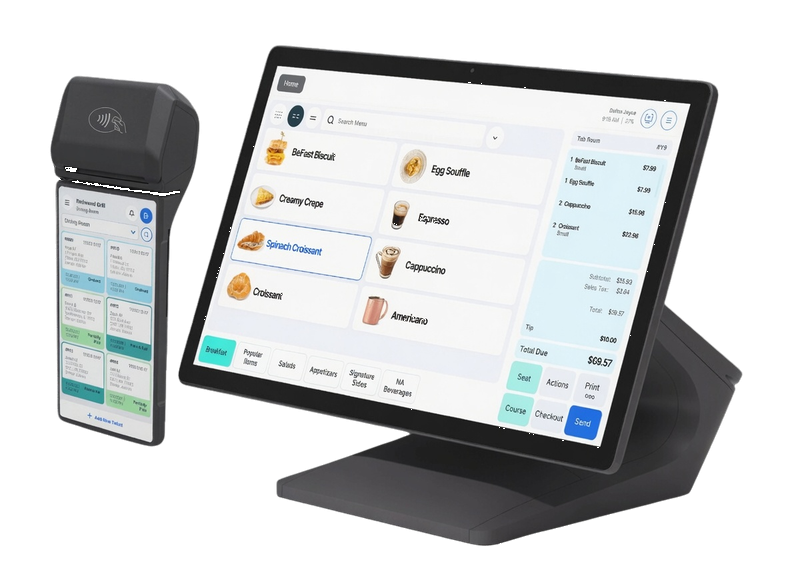 POS with kitchen display hardware